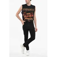 Blugi slim fit pentru Barbati - Blugi slim fit DSQUARED2 Manchester City Limited Edition Dark Washed Stretch Denim Se Black Barbati (BM 19248920) - B-mall.ro