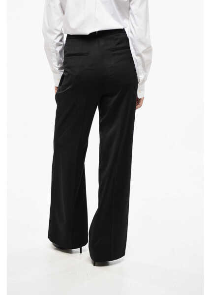Pantaloni office Givenchy Wool Palazzo Pants With 2 Pleats Black Femei (BM 19248923) 2
