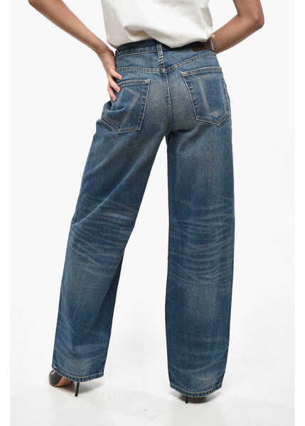 Blugi drepti INTERIOR Visible Stitching Wide Leg The Remy Jeans 24Cm Blue Femei (BM 19248929) 3