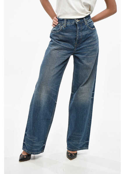 Blugi drepti INTERIOR Visible Stitching Wide Leg The Remy Jeans 24Cm Blue Femei (BM 19248929) 1