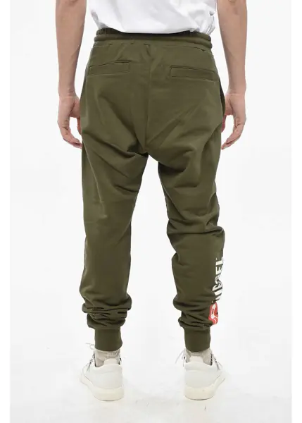 Pantaloni de trening Diesel Brushed Cotton Tary Sweatpants With Cuffs Military Green Barbati (BM 19248956) 2