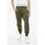 Diesel Brushed Cotton Tary Sweatpants With Cuffs Military Green