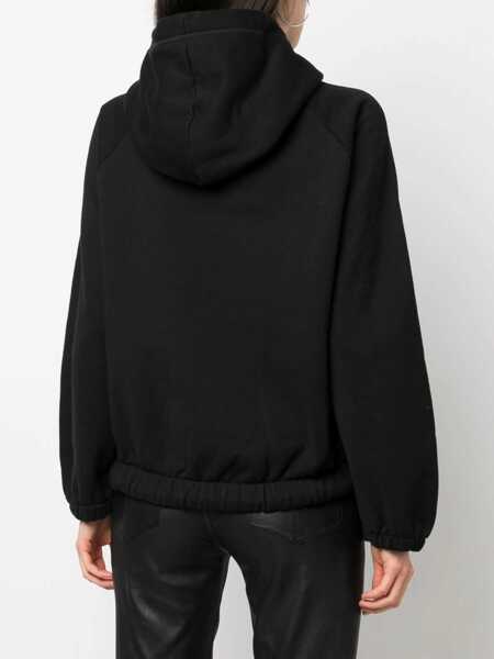 Bluze de trening DSQUARED2 Solid Color Onion Fit Hoodie With Elastic Edge Black Femei (BM 19248980) 4