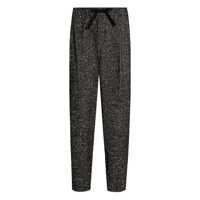 Pantaloni Dark Grey Trousers With Elasticated Waist With Drawstring In Wool Blend Man Barbati