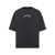 Palm Angels Palm Angels Back Curved Logo Over Tee Black - Off Wh BLACK - OFF WHITE