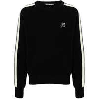 Pulovere Palm Angels Monogram-Embroidered Crew-Neck Jumper Barbati