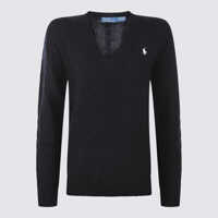 Tricouri Polo Polo Ralph Lauren Black Wool Knitwear Femei