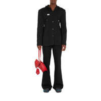 Pantaloni casual Maitrepierre Trouser Black Fleece Femei