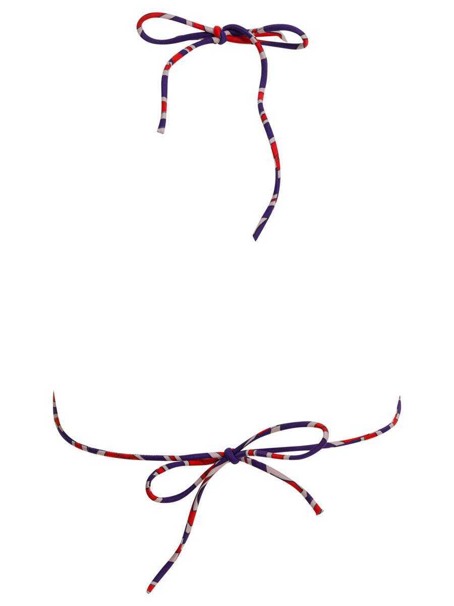 Sutiene PUCCI Pucci Triangle Bikini Top With Stamba Labirinto PURPLE Femei (BM 19250361) 2