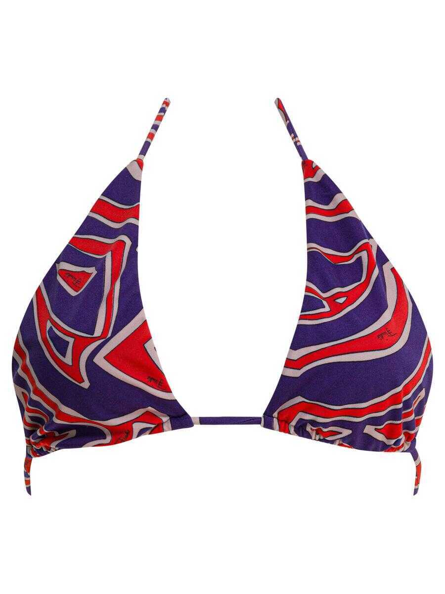 Sutiene PUCCI Pucci Triangle Bikini Top With Stamba Labirinto PURPLE Femei (BM 19250361) 1