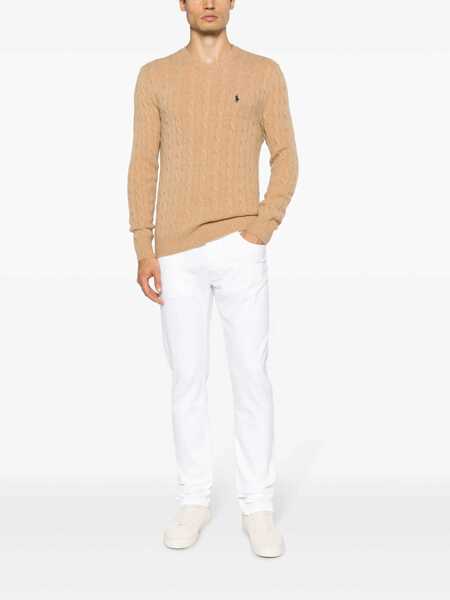 Pulovere Ralph Lauren Wool and cashmere crewneck sweater with logo Beige Barbati (BM 19250430) 2