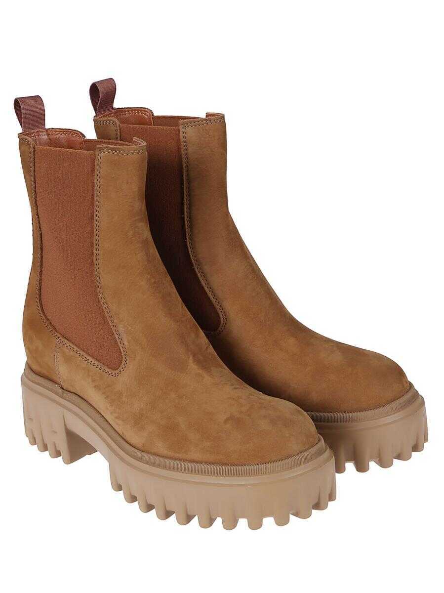 Bocanci Hogan Hogan Boots ankle BROWN Femei (BM 19253352) 5