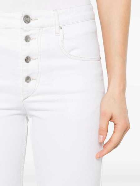 Blugi Isabel Marant Isabel Marant Jemina Slim-Fit Cropped Jeans WHITE Femei (BM 19253370) 5