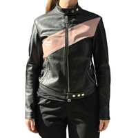 Geci La Rose Leather Bomber Black Femei