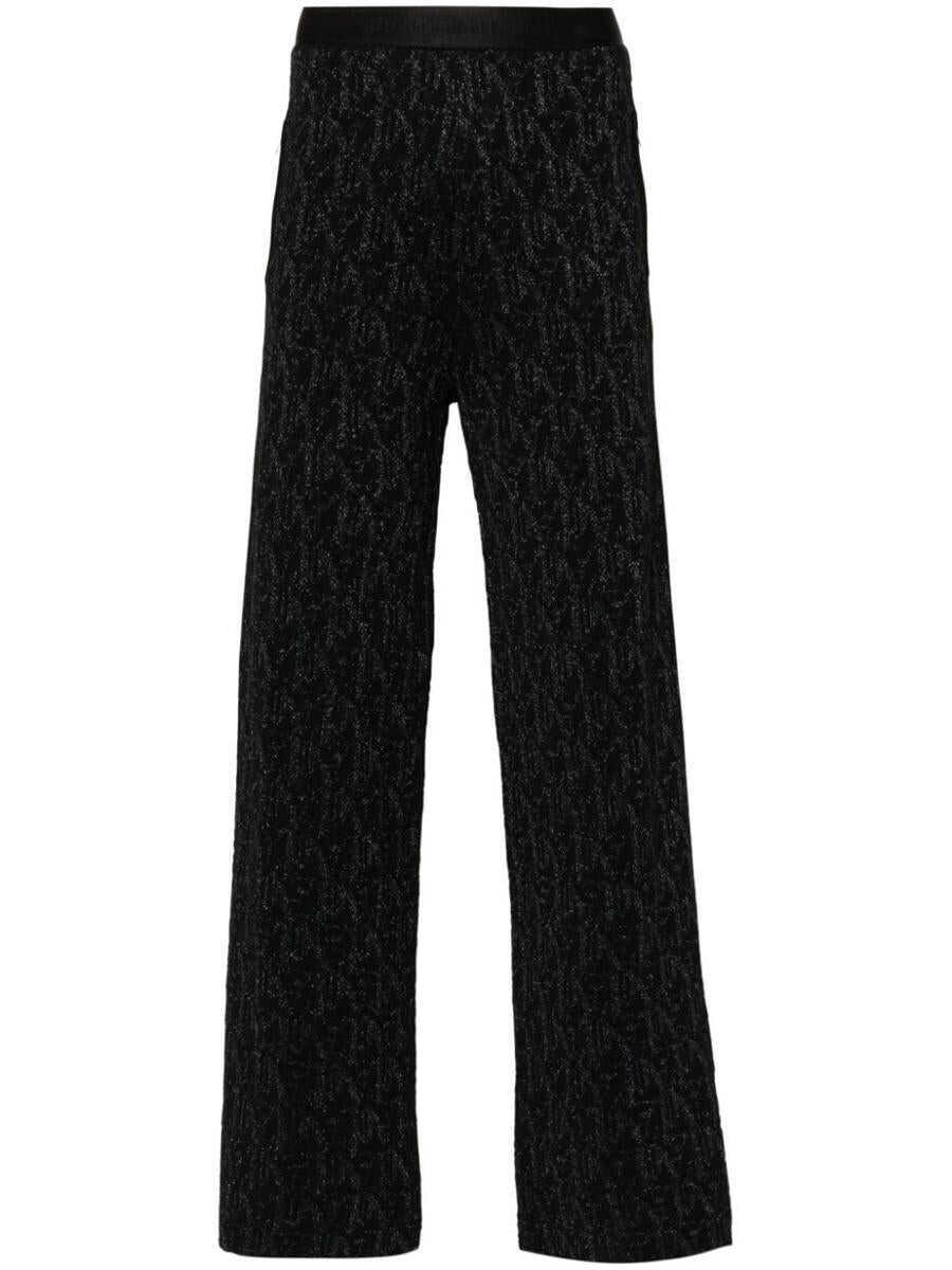 Pantaloni casual Palm Angels Palm Angels Knitted Flared Trousers BLACK BLACK Femei (BM 19253580) 1