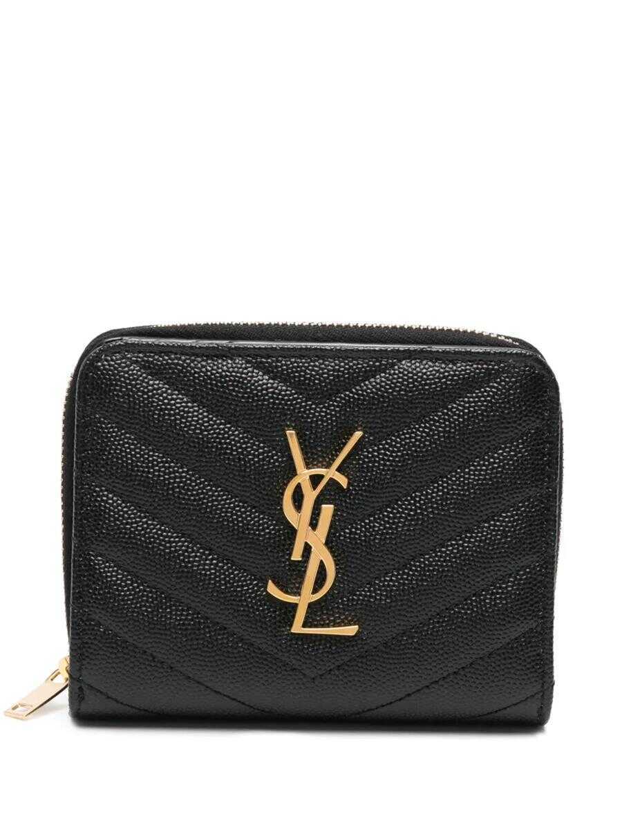 Genti de mana Saint Laurent Saint Laurent Pfd184YmMono Grain De Po Black Femei (BM 19253766) 1