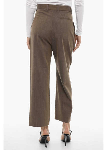 Pantaloni office SIBEL SARAL Wool Blend Fritz Single Pleat Pants Brown Femei (BM 19253810) 2