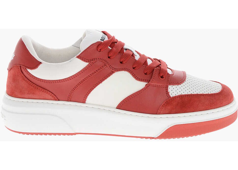 Sneakers DSQUARED2 Bumper Lace-Up Low-Top Leather Sneakers Red Barbati (BM 19253873) 3