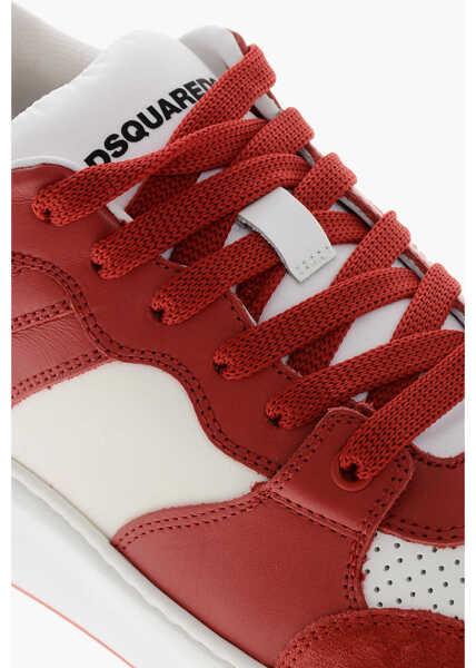 Sneakers DSQUARED2 Bumper Lace-Up Low-Top Leather Sneakers Red Barbati (BM 19253873) 4
