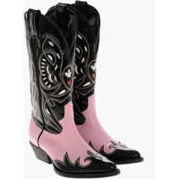 Cizme casual Two-Tone Brushed Leather Cowboy Western Boots Barbati