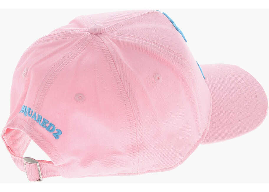 Sepci DSQUARED2 Cotton Gabardine Its A Boy Baseball Cap With Embossed Embro Pink Barbati (BM 19253921) 2