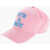 DSQUARED2 Cotton Gabardine It's A Boy Baseball Cap With Embossed Embro Pink