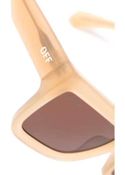 Ochelari de soare Off-White Squared Firenze Sunglasses With Logoed Rods Beige Femei (BM 19253945) 3