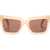 Off-White Squared Firenze Sunglasses With Logoed Rods Beige