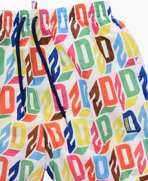 Bermude DSQUARED2 Monogram Patterned Swimshorts Multicolor Barbati (BM 19253948) 2