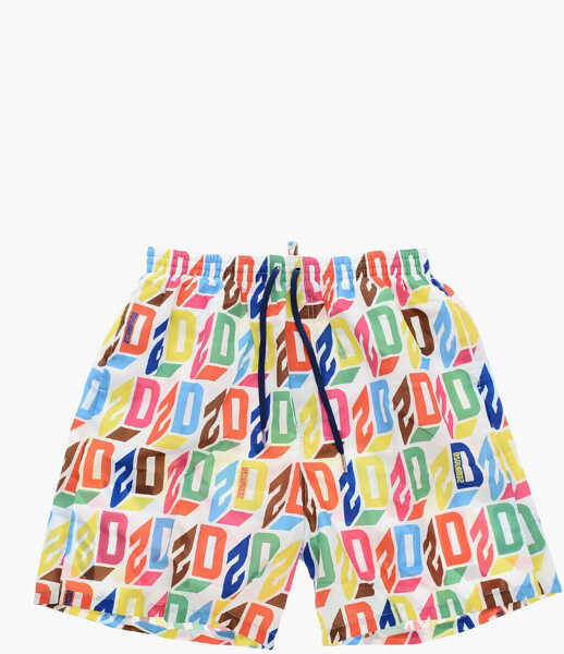 Bermude DSQUARED2 Monogram Patterned Swimshorts Multicolor Barbati (BM 19253948) 1