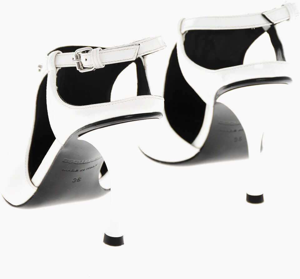 Pantofi stiletto DSQUARED2 Patent Leather Mary Jane Slingbacks 10Cm White Femei (BM 19253972) 2