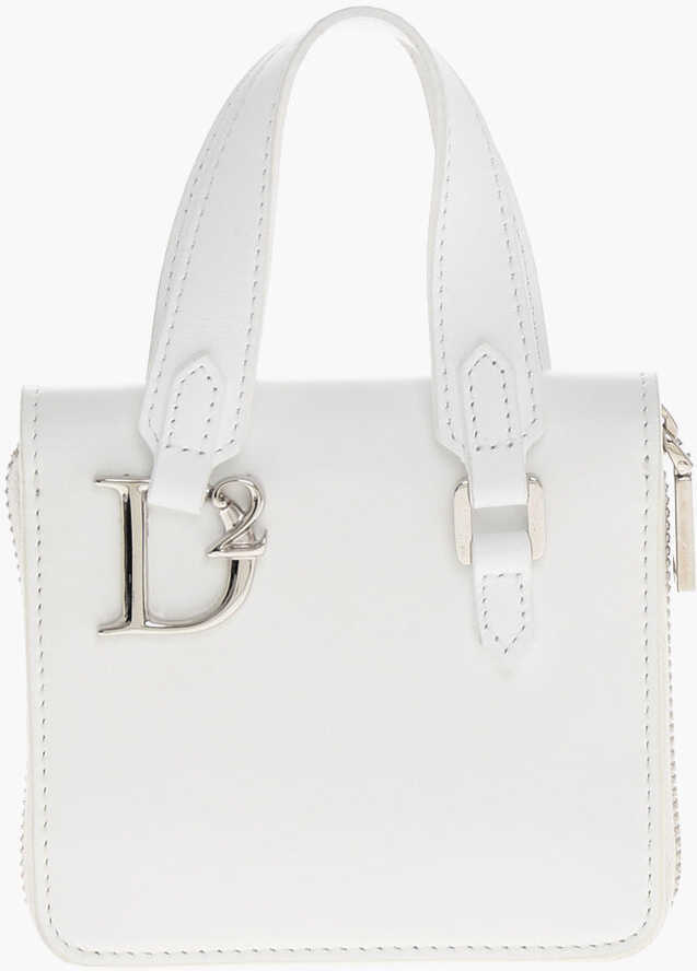 Portofele DSQUARED2 Leather D2 Statement Crossbody Wallet White Femei (BM 19253981) 1