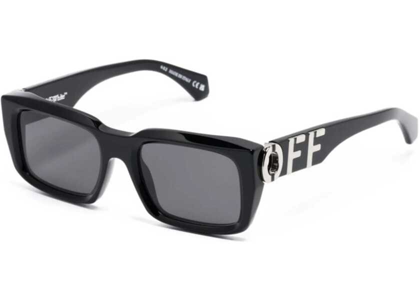 Ochelari de soare Off-White Solid Color Hays Sunglasses With Silver-Tone Logo Black Femei (BM 19253990) 2