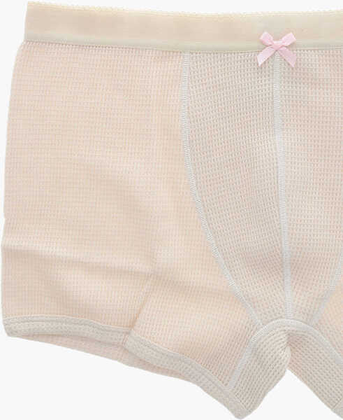 Lenjerie intima DSQUARED2 Honeycomb Cotton Trunk With Elastic Waistband White Barbati (BM 19253996) 2