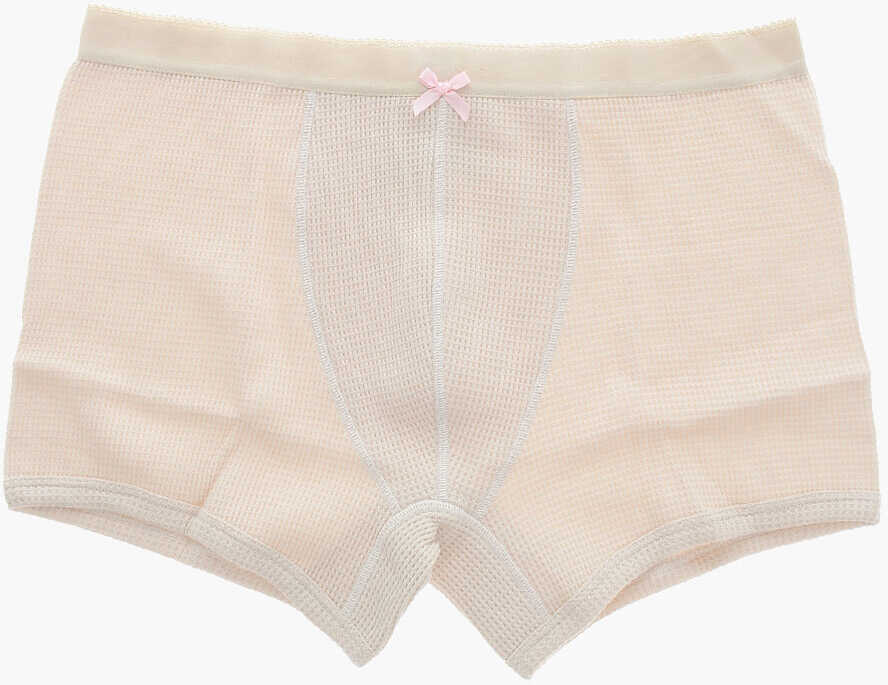 Lenjerie intima DSQUARED2 Honeycomb Cotton Trunk With Elastic Waistband White Barbati (BM 19253996) 1