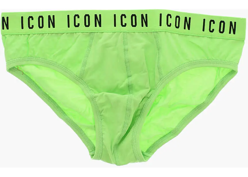 Chiloti DSQUARED2 Stretch Cotton Icon Briefs With Logoed Waistband Green Barbati (BM 19253999) 1