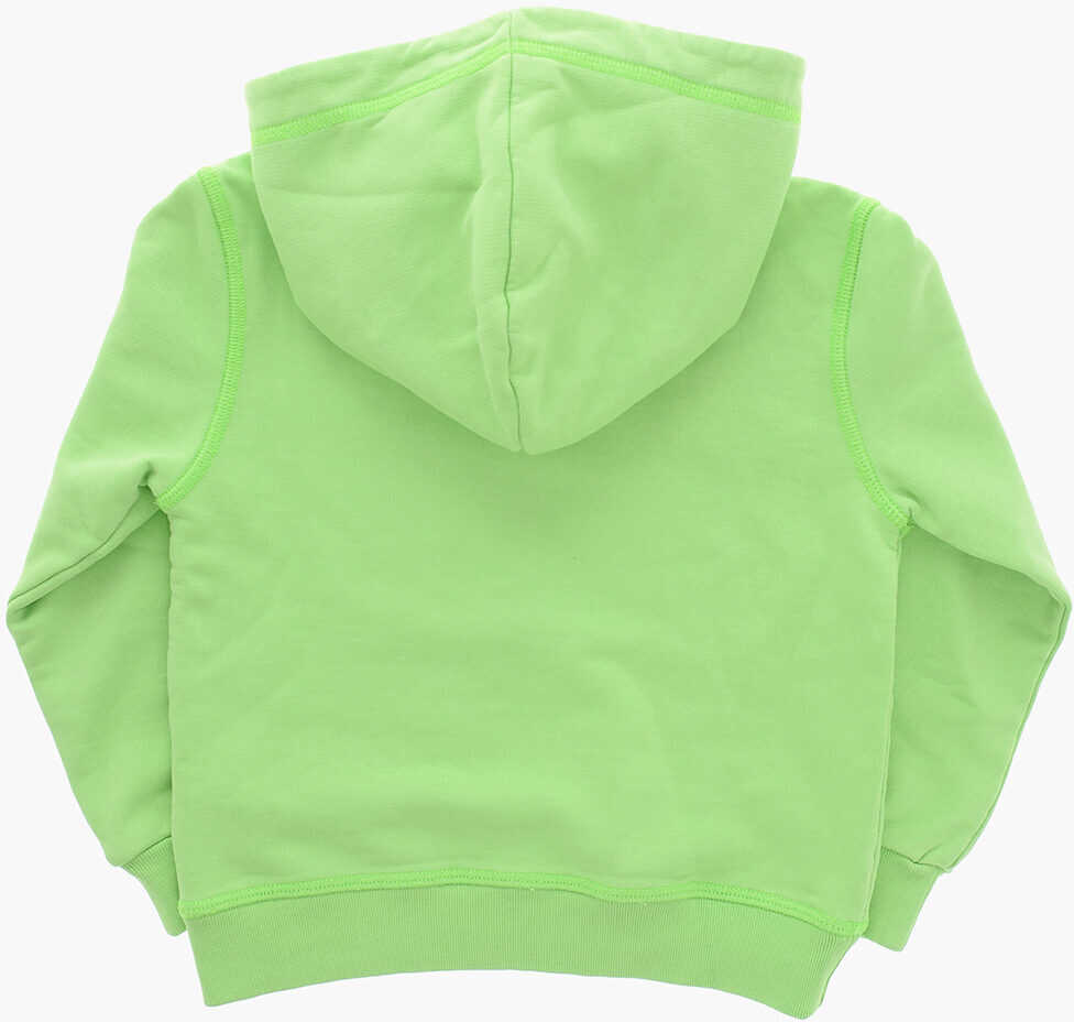 Bluze de trening DSQUARED2 Icon Brushed Cotton Hoodie With Printed Logo Green Baieti (BM 19254008) 3