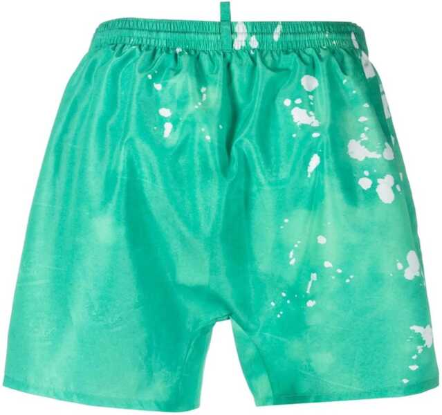 Bermude DSQUARED2 Nylon Sketch Swimshorts Green Barbati (BM 19254035) 2