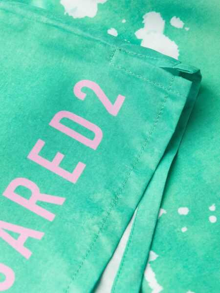 Bermude DSQUARED2 Nylon Sketch Swimshorts Green Barbati (BM 19254035) 3