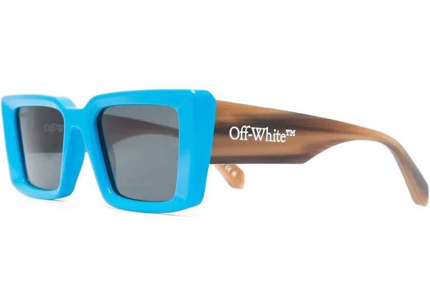 Ochelari de soare Off-White Rectangular Savannah Sunglasses With Contrasting Rods Light Blue Femei (BM 19254068) 2