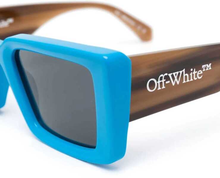 Ochelari de soare Off-White Rectangular Savannah Sunglasses With Contrasting Rods Light Blue Femei (BM 19254068) 3