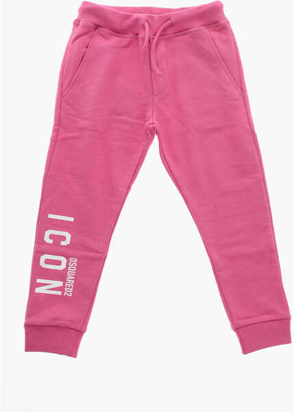 Pantaloni de trening DSQUARED2 Brushed Cotton Icon Sweatpants Pink Baieti (BM 19254095) 1