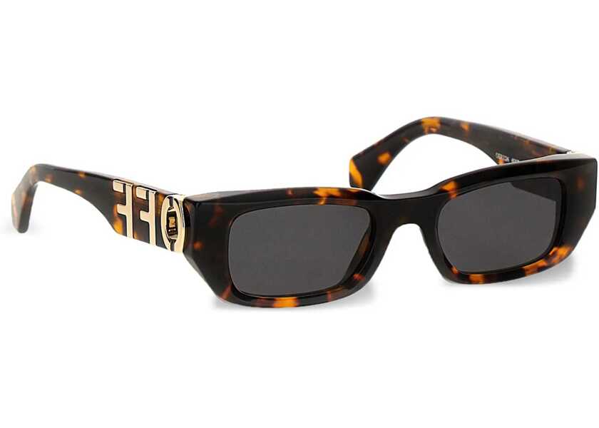 Ochelari de soare Off-White Rectangular Fillmore Sunglasses With Logoed Rods Brown Femei (BM 19254098) 2