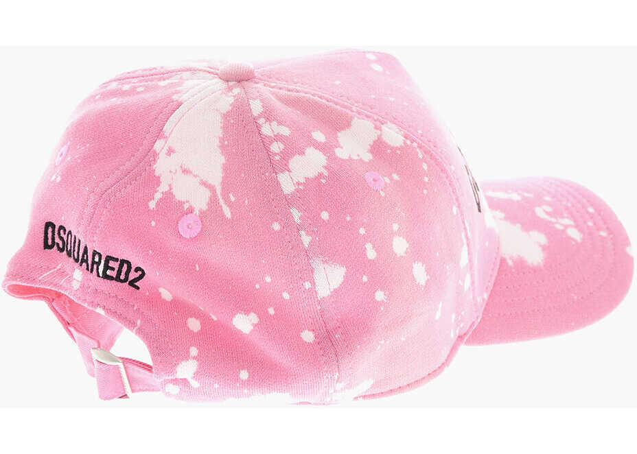 Caciuli DSQUARED2 Acid-Wash Effect Solid Color Goth Gurl Cap Pink Femei (BM 19254101) 2
