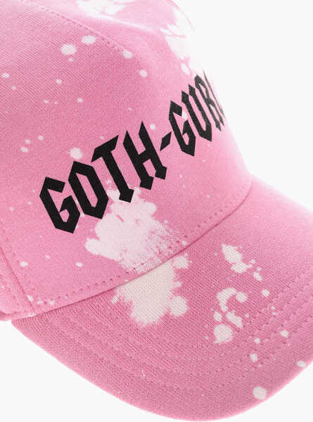 Caciuli DSQUARED2 Acid-Wash Effect Solid Color Goth Gurl Cap Pink Femei (BM 19254101) 3