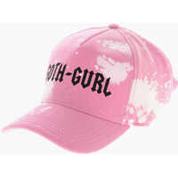 Caciuli Acid-Wash Effect Solid Color Goth Gurl Cap Femei