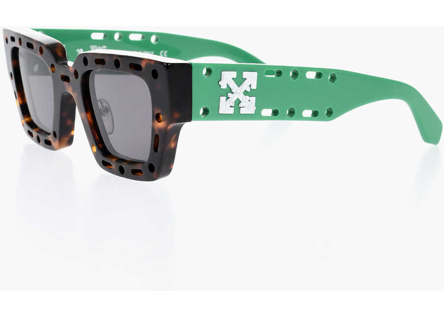 Ochelari de soare Off-White Tortoiseshell Mercer Sunglasses With Perforated Frame Brown Femei (BM 19254116) 2