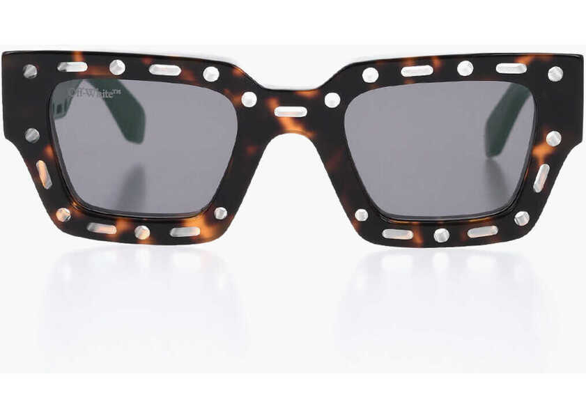 Ochelari de soare Off-White Tortoiseshell Mercer Sunglasses With Perforated Frame Brown Femei (BM 19254116) 1