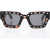 Off-White Tortoiseshell Mercer Sunglasses With Perforated Frame Brown