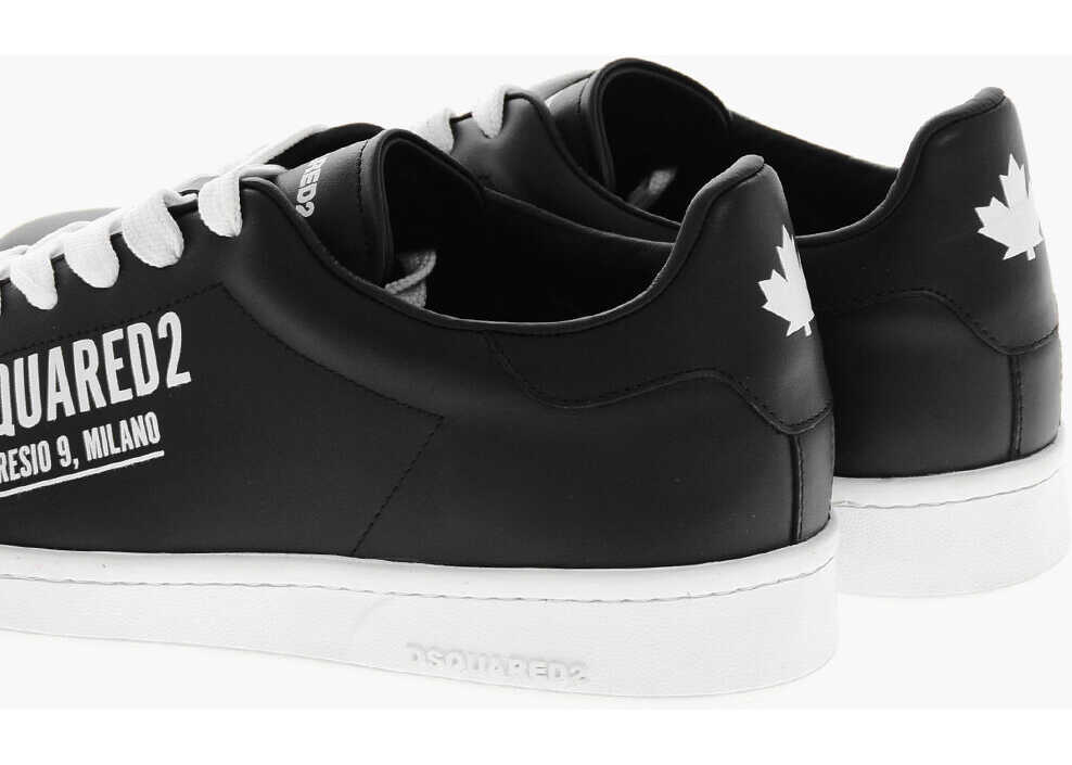 Sneakers DSQUARED2 Leather Ceresio 9 Sneakers With Printed Logo Black Barbati (BM 19254134) 2